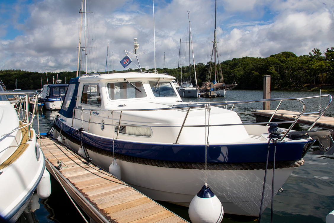 Beaulieu River and Buckler's Hard Yacht Harbour burgee flying on a boat