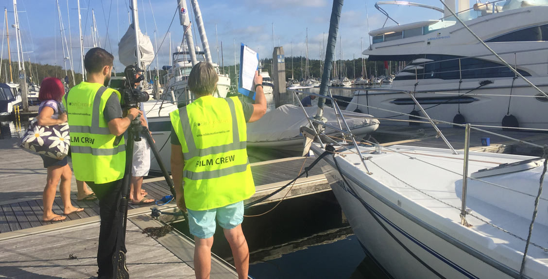 Film shoot with Robin Creative Media at Buckler's Hard Yacht Harbour