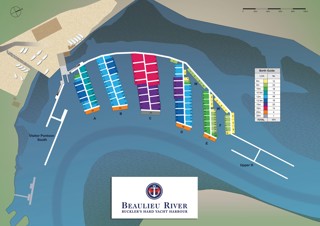 Beaulieu River Map Marina Berths 2021 (1)