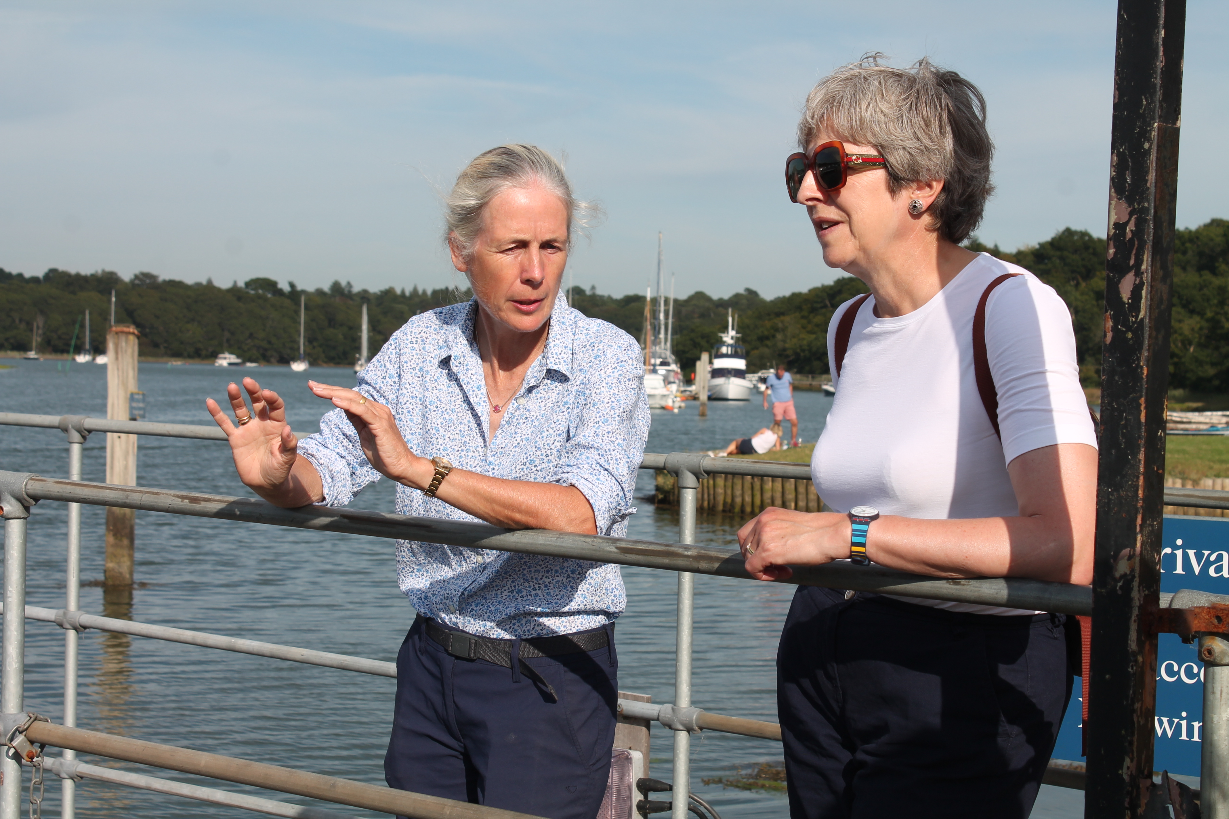 Mary Montagu Scott With Theresa May Overlook The Beaulieu River Copy