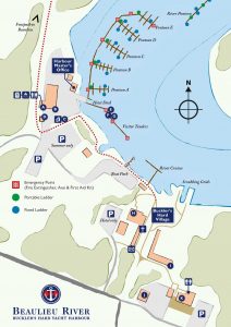 Buckler's Hard Yacht Harbour Marina Map 2018