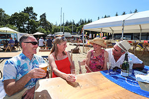 Mooring holders enjoying the pop up restaurant