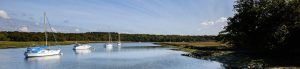 Swinging moorings on the Beaulieu River