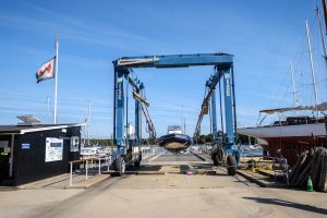 Hoist in the Beaulieu River Boatyard