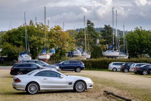 Car park at Buckler's Hard Yacht Harbour