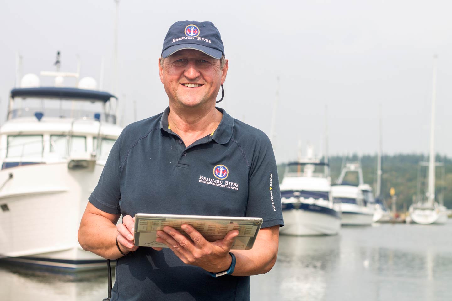 Beaulieu River team member using Harbour Assist technology