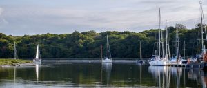 Boat moorings on the Beaulieu River