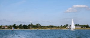 Sailing by the Beaulieu River entrance