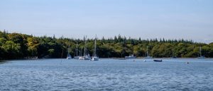 Boat moorings on the Beaulieu River