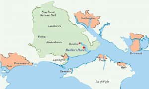 Beaulieu River - South Coast location map