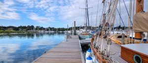 Marina pontoon at Buckler's Hard Yacht Harbour