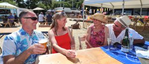 Mooring holders enjoying the pop up restaurant