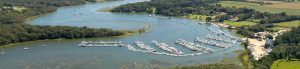 Aerial image of the Beaulieu River
